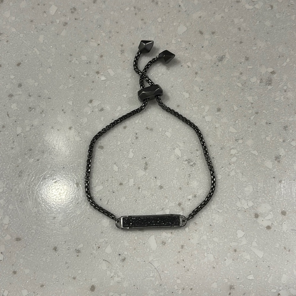 Kendra Scott Druzy Gunmetal Bracelet
